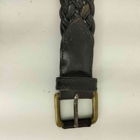 リアルレザー編み込みベルト メンズ