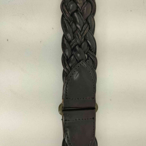 リアルレザー編み込みベルト メンズ