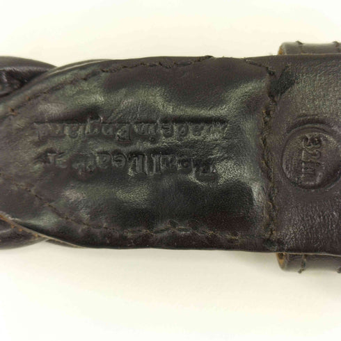 リアルレザー編み込みベルト メンズ