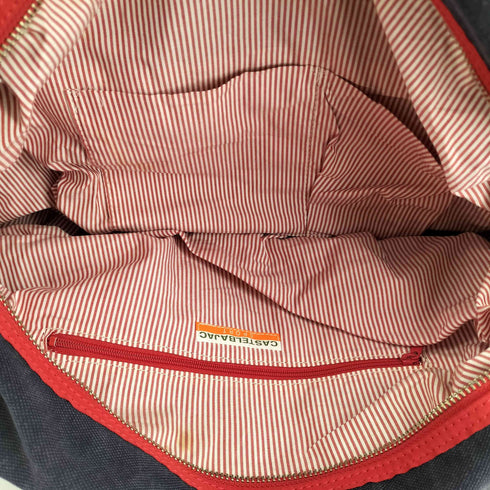 カステルバジャックスポーツ CASTELBAJAC SPOT 総柄 キャンバス ミニボストンバッグ レディース