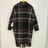 アンティカキヌ antiqua KINU チェック フリンジ ニット チェスターコート レディース