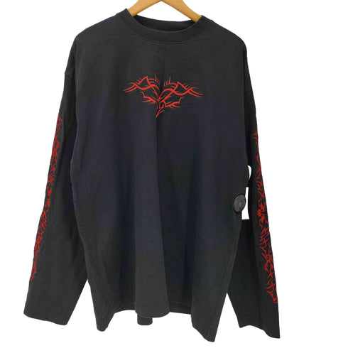 ヴェトモン VETEMENTS 21SS Tribal L/S T-shirt トライバル 刺繍 長袖 カットソー ロンT メンズ import:S