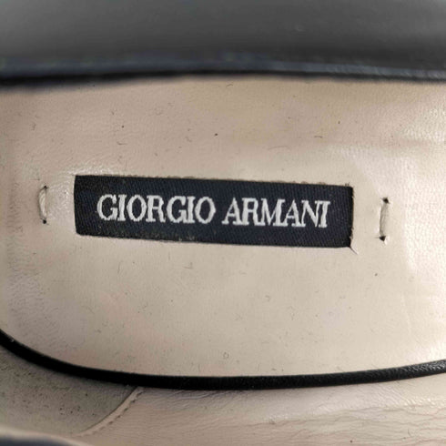 ジョルジオアルマーニ Giorgio Armani ブラック レザーパンプス レディース EUR:38