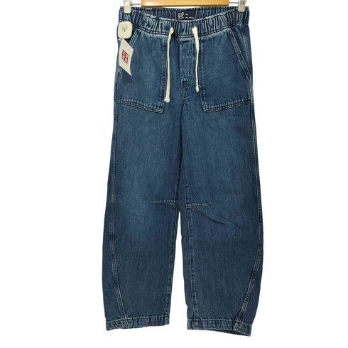 ギャップ Gap ミッドライズ スーパーソフト プルオン バレルデニム レディース XXS