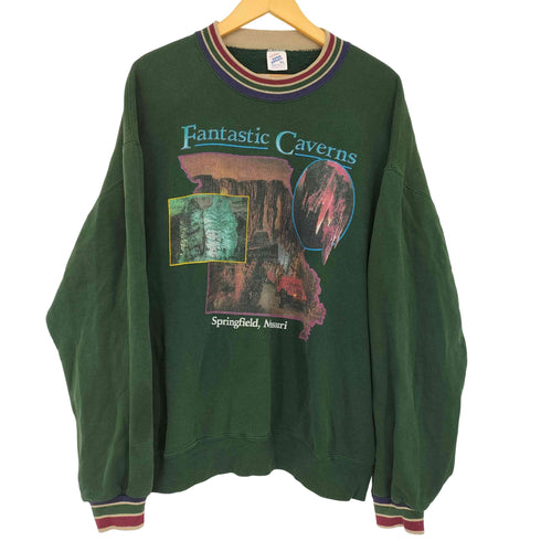 ジャージーズ JERZEES USA製 Fantastic Caverns モックネックスウェット メンズ JPN:XL