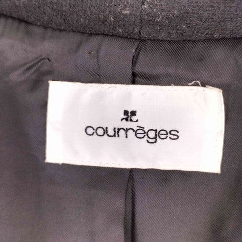 クレージュ courreges フリル ウールコート レディース