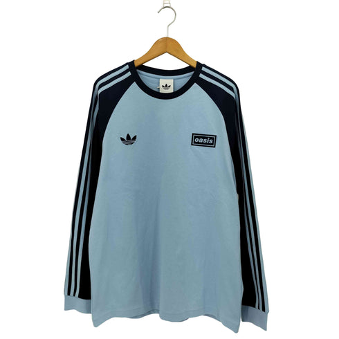 アディダス adidas × OASIS TOUR live'25 3-STRIPE L/SR TEE × オアシス ツアー ライブ25 3ストライプ クルーネック 長袖Tシャツ カットソー メンズ 2XL