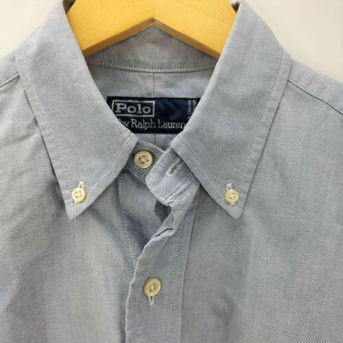 ポロバイラルフローレン Polo by RALPH LAUREN 90S ポニー刺繍 L/S コットン オックスフォード ボタンダウン シャツ ビックサイズ メンズ 152/1
