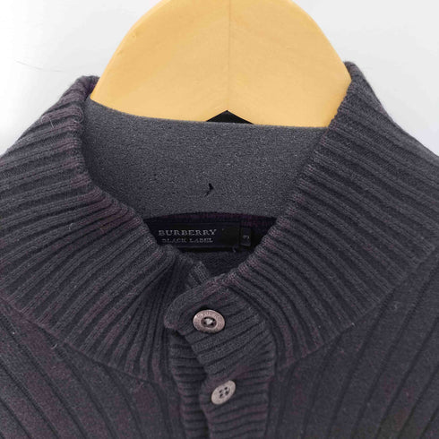 バーバリーブラックレーベル BURBERRY BLACK LABEL ハーフボタン ハイネックニット メンズ JPN:3