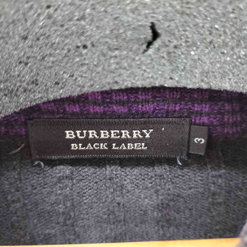 バーバリーブラックレーベル BURBERRY BLACK LABEL ハーフボタン ハイネックニット メンズ JPN:3