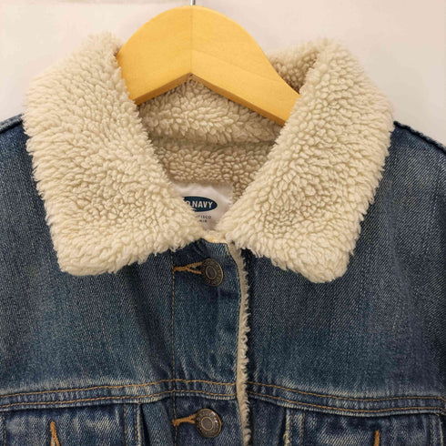 オールドネイビー OLD NAVY 00S 裏地 ボア フリース デニム トラッカー ジャケット 短丈 Y2K メンズ import:L