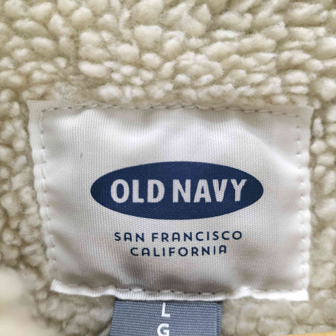 オールドネイビー OLD NAVY 00S 裏地 ボア フリース デニム トラッカー ジャケット 短丈 Y2K メンズ import:L
