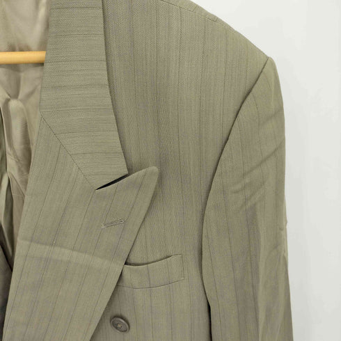 ペリーエリスポートフォリオ PERRY ELLIS PORTFOLIO MARSHALL FIELDS USA製 ショルダーパッド 総柄 ダブルブレスト テーラードジャケット メンズ
