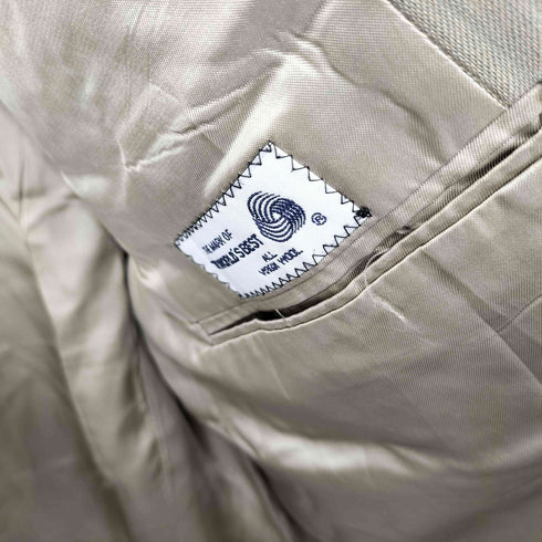 ペリーエリスポートフォリオ PERRY ELLIS PORTFOLIO MARSHALL FIELDS USA製 ショルダーパッド 総柄 ダブルブレスト テーラードジャケット メンズ