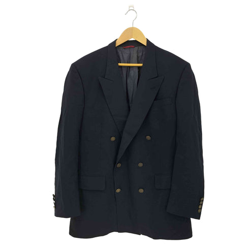ジョスエーバンク Jos A Bank 紺ブレ ショルダーパッド ダブルブレスト テーラードジャケット メンズ
