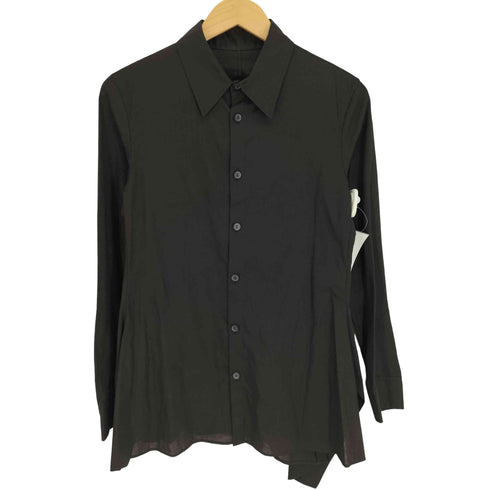 ヨウジヤマモト Yohji Yamamoto collections 25SS 100/-KHADI BACKSIDE FLARED SLIM B 100/-カディ バックサイドフレア スリム B シャツ レディース JPN:1