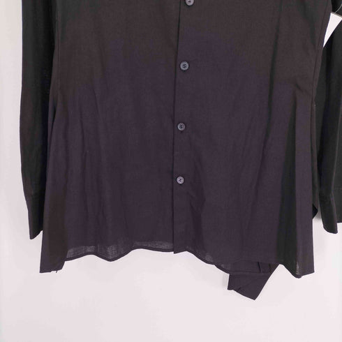 ヨウジヤマモト Yohji Yamamoto collections 25SS 100/-KHADI BACKSIDE FLARED SLIM B 100/-カディ バックサイドフレア スリム B シャツ レディース JPN:1