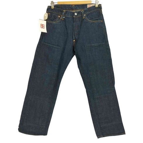 エヴィス EVISU LOT2110 セルビッジ ダブルニー ボタンフライデニムパンツ 濃紺 メンズ 32