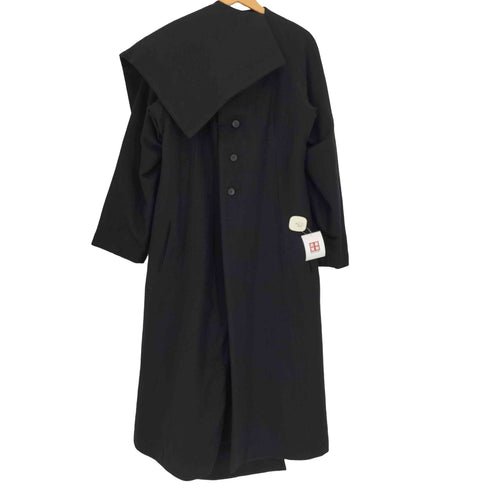 ヨウジヤマモト Yohji Yamamoto 25AW collection look38 WOOL VIYELLA REVERSIBLE STOLE D COAT ウール ヴィエラ リバーシブル ストール D コート メンズ JPN:1