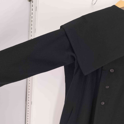 ヨウジヤマモト Yohji Yamamoto 25AW collection look38 WOOL VIYELLA REVERSIBLE STOLE D COAT ウール ヴィエラ リバーシブル ストール D コート メンズ JPN:1