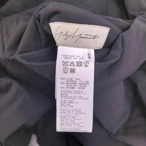 ヨウジヤマモト Yohji Yamamoto 25AW collection look38 WOOL VIYELLA REVERSIBLE STOLE D COAT ウール ヴィエラ リバーシブル ストール D コート メンズ JPN:1