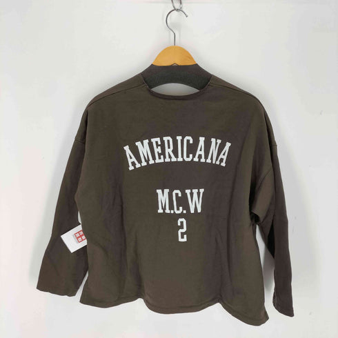 アメリカーナ Americana MICA&DEAL 別注 M.C.W バックロゴプリント Vネックプルオーバースウェット レディース FREE