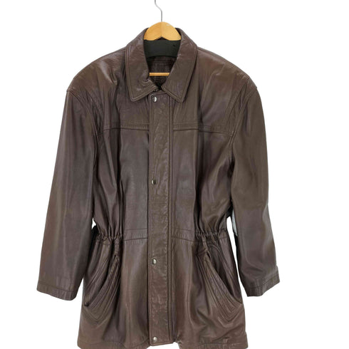 nonchalant ans ウエストコード ラムレザーハーフコート メンズ JPN:L
