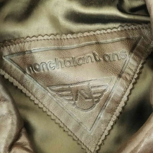 nonchalant ans ウエストコード ラムレザーハーフコート メンズ JPN:L