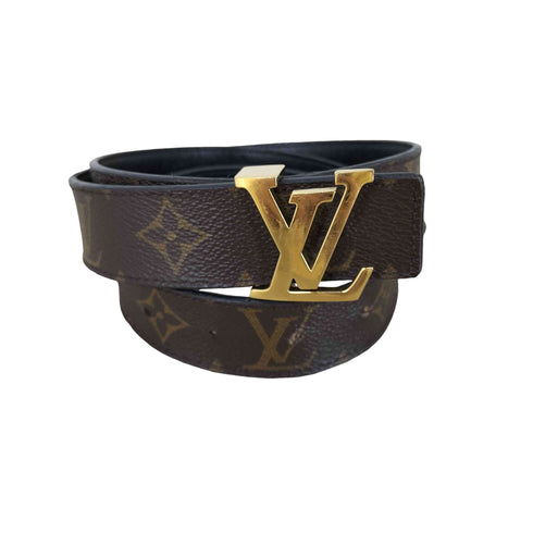 ルイヴィトン LOUIS VUITTON モノグラム サンチュール・LVイニシャル ベルト メンズ 80/32