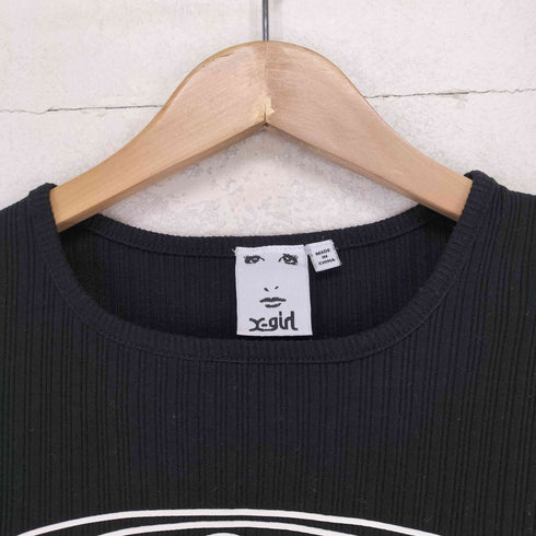 エックスガール X-girl 23SS OVAL LOGO S/S BABY TEE Y2K レディース M