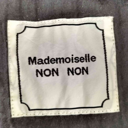 マドモアゼルノンノン mademoiselle NON NON ワッペンデザイン バンドカラーチェックシャツ レディース 38