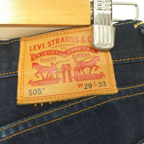 リーバイス Levis 505 レギュラーフィット ストレート デニムパンツ 濃紺 メンズ W29 L33