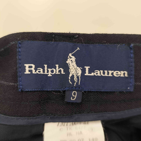ラルフローレン RALPH LAUREN 90s 2タック ストライプ スラックス レディース 9