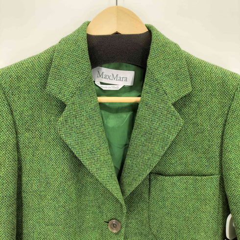 マックスマーラ MAX MARA イタリア製 白タグ ウール100% 3Bテーラードジャケット レディース JPN:36