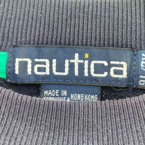 ノーティカ NAUTICA 90s ワンポイント刺繍 クレイジーパターン スウェット メンズ import:XL