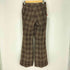 タータンチェックフレアスラックスパンツ Y2K レディース