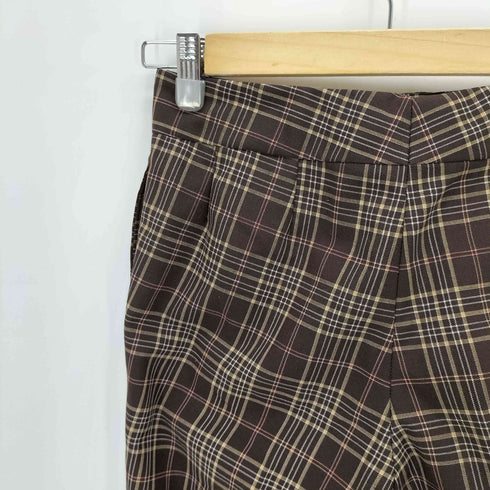 タータンチェックフレアスラックスパンツ Y2K レディース