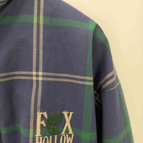 ダックスター DUCKSTER 90S STYLE 563 FOX HOLLOW ロゴ 刺繍 スタンドネック チェック ブルゾン ジャケット メンズ import:L