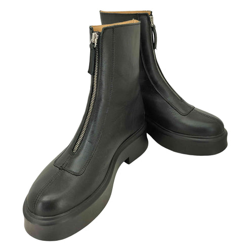 スティーブマデン STEVE MADDEN Jones アンクル フロントジップ レザーロングブーツ メンズ US:10