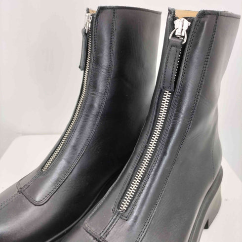 スティーブマデン STEVE MADDEN Jones アンクル フロントジップ レザーロングブーツ メンズ US:10