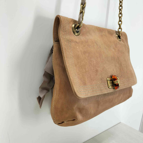 ランバン パリ LANVIN PARIS イタリア製 チェーンストラップレザーショルダーバッグ レディース