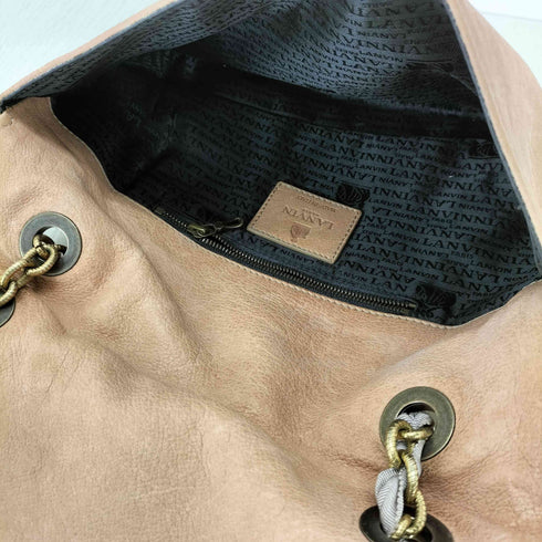 ランバン パリ LANVIN PARIS イタリア製 チェーンストラップレザーショルダーバッグ レディース