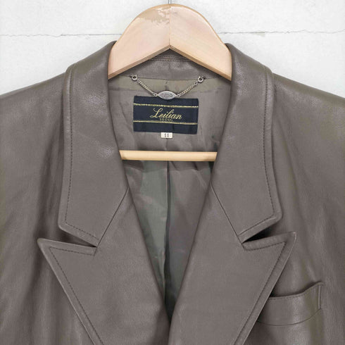 レリアン Leilian Genuine leather ダブルテーラードジャケット メンズ 11