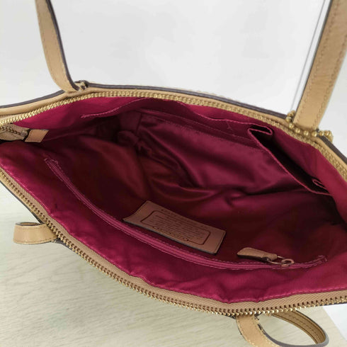コーチ COACH シグネチャー モノグラム総柄ハンドバッグ レディース