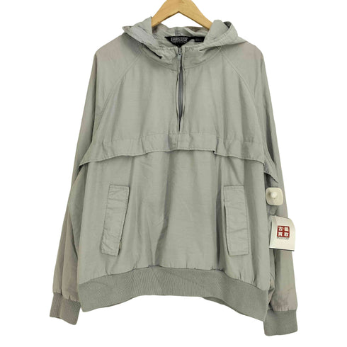 ランズエンド LANDS END 80-90S 三角タグ ナイロン混 ポリ リブ アノラックパーカ メンズ import:XL