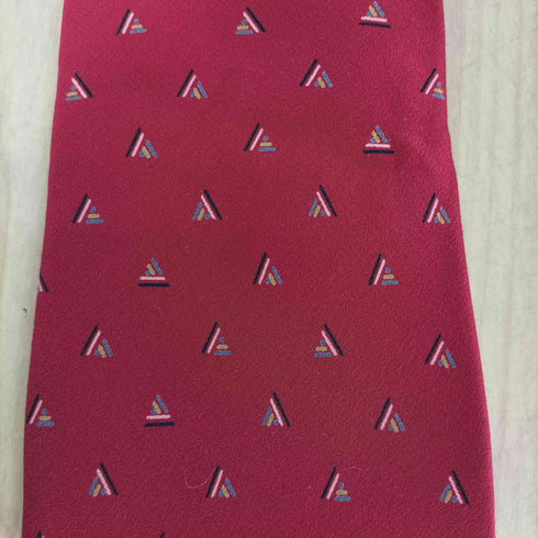 イッセイミヤケ ISSEY MIYAKE レジメンタルストライプ柄切替シルクネクタイ メンズ