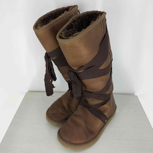 アグ UGG Bronze Metallic Ribbon Boots ブロンズ メタリック リボン ブーツ レディース 25