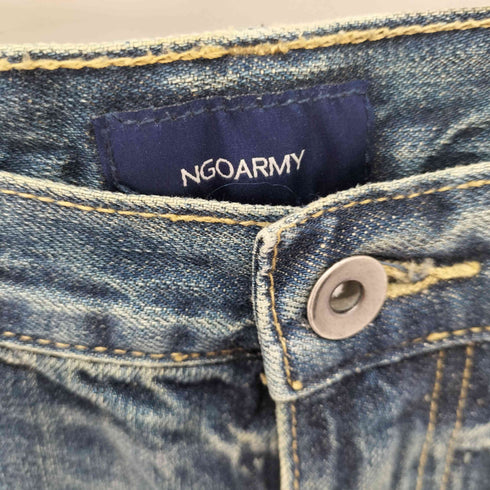 NGOARMY 加工 ダブルニー デニム メンズ JPN:2