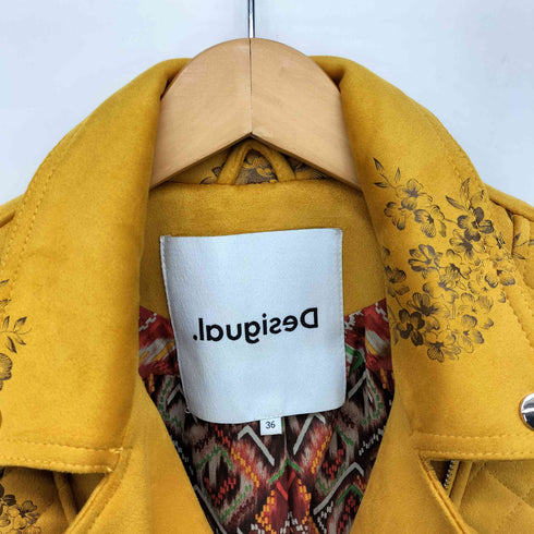 デシグアル Desigual 20SS 裏地 総柄 花柄 プリント ダブル ライダース ジャケット レディース DE:36