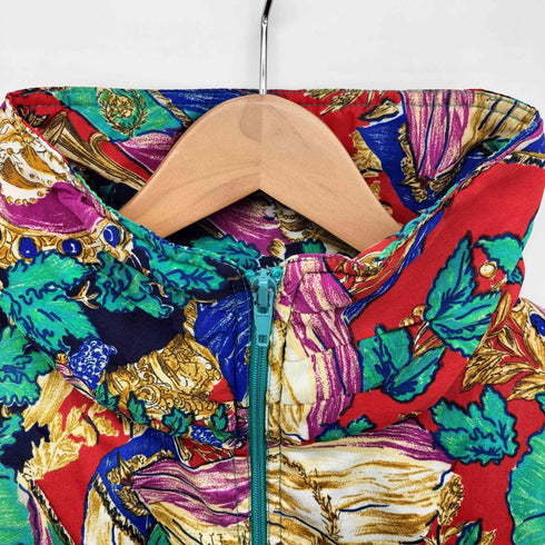 EVR 総柄 ジップアップ ジャケット メンズ import:XL